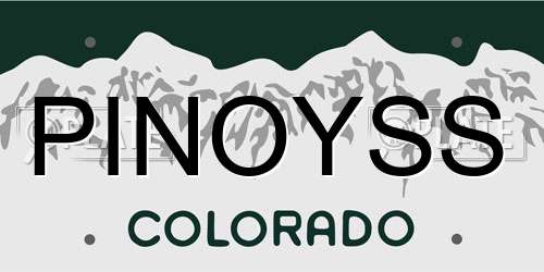 PINOYSS Colorado License Plate