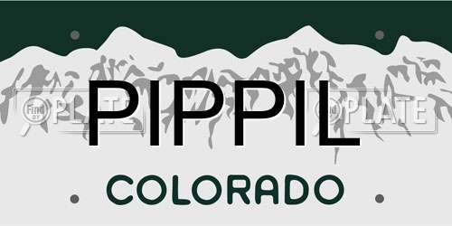 PIPPIL Colorado License Plate
