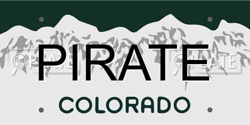 PIRATE Colorado License Plate