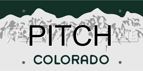 PITCH Colorado License Plate