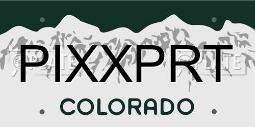 PIXXPRT Colorado License Plate