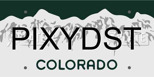 PIXYDST Colorado License Plate
