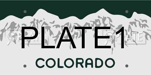 PLATE1 Colorado License Plate