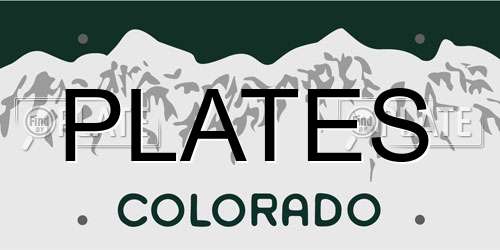PLATES Colorado License Plate