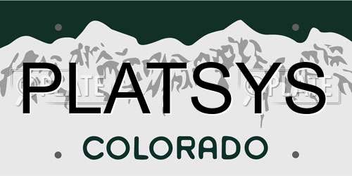 PLATSYS Colorado License Plate