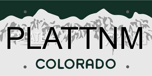 PLATTNM Colorado License Plate