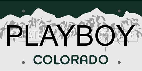 PLAYBOY Colorado License Plate