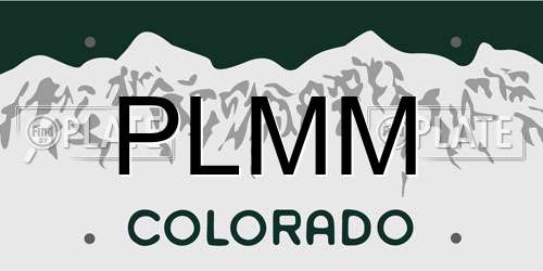 PLMM Colorado License Plate