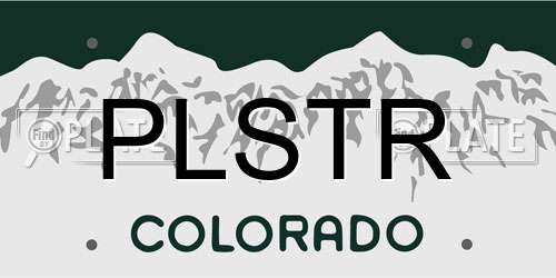 PLSTR Colorado License Plate