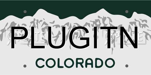 PLUGITN Colorado License Plate