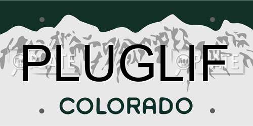 PLUGLIF Colorado License Plate