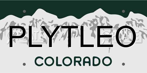 PLYTLEO Colorado License Plate