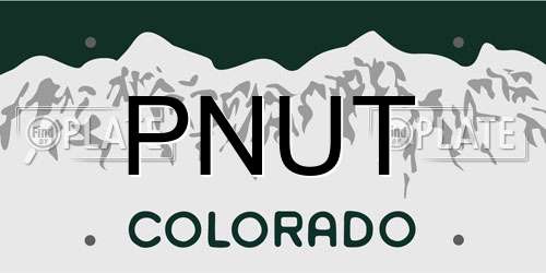 PNUT Colorado License Plate