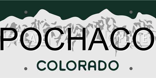 POCHACO Colorado License Plate