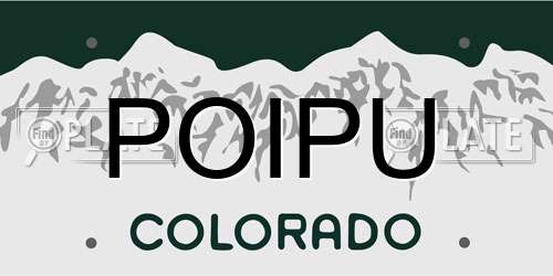 POIPU Colorado License Plate