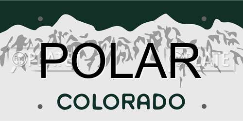 POLAR Colorado License Plate
