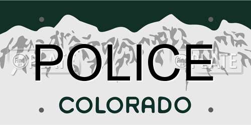 POLICE Colorado License Plate