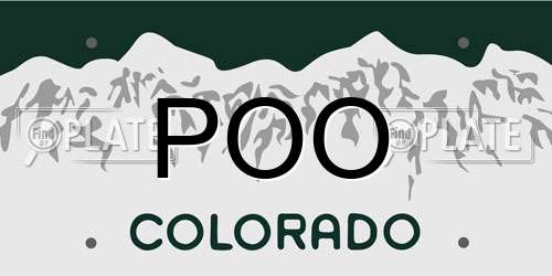 POO Colorado License Plate