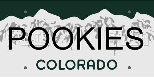 POOKIES Colorado License Plate