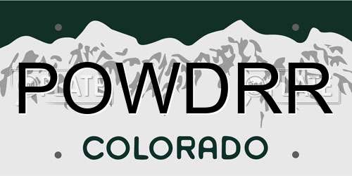 POWDRR Colorado License Plate