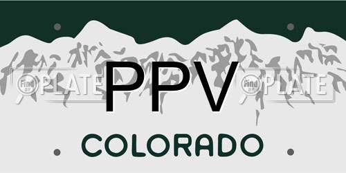 PPV Colorado License Plate