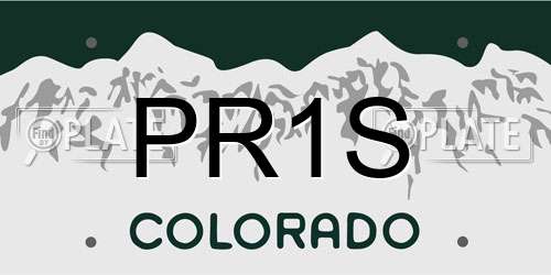 PR1S Colorado License Plate