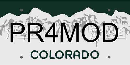 PR4MOD Colorado License Plate