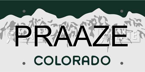 PRAAZE Colorado License Plate