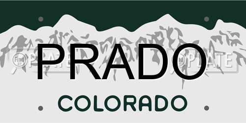 PRADO Colorado License Plate