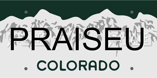 PRAISEU Colorado License Plate