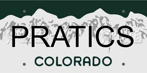 PRATICS Colorado License Plate