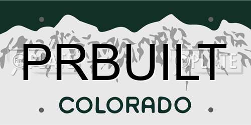 PRBUILT Colorado License Plate