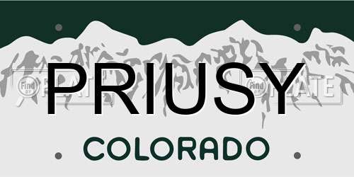 PRIUSY Colorado License Plate
