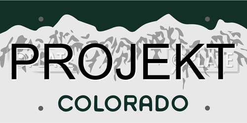 PROJEKT Colorado License Plate