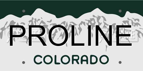 PROLINE Colorado License Plate
