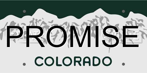 PROMISE Colorado License Plate