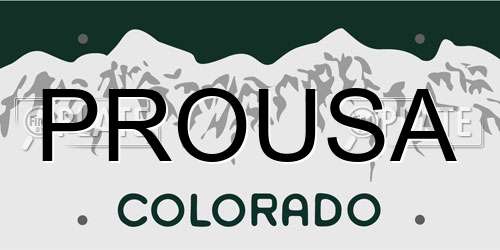 PROUSA Colorado License Plate