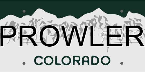 PROWLER Colorado License Plate