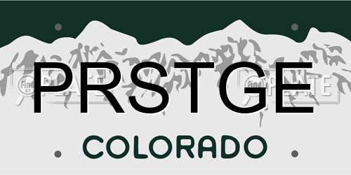 PRSTGE Colorado License Plate