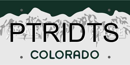 PTRIDTS Colorado License Plate