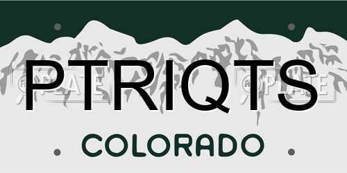 PTRIQTS Colorado License Plate