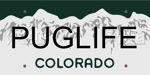 PUGLIFE Colorado License Plate