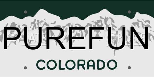 PUREFUN Colorado License Plate