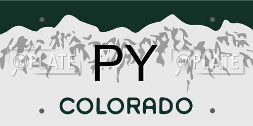 PY Colorado License Plate
