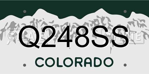Q248SS Colorado License Plate