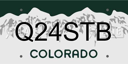 Q24STB Colorado License Plate