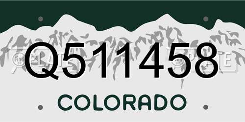 Q511458 Colorado License Plate