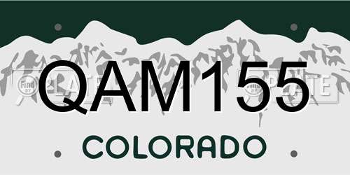 QAM155 Colorado License Plate