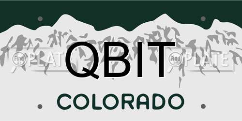 QBIT Colorado License Plate