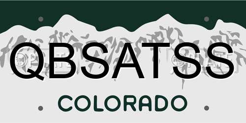 QBSATSS Colorado License Plate